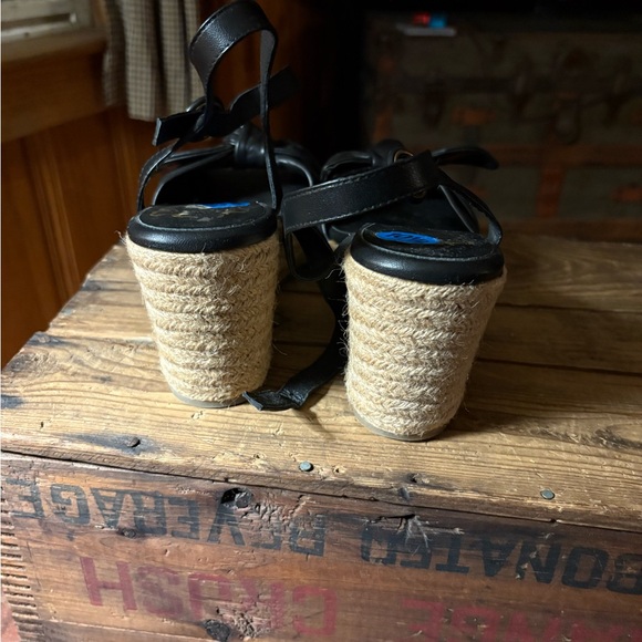 Ted Baker Black Espadrille Sandals with Bow size 10 - Picture 3 of 7